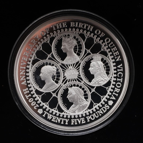 1582 - A JUBILEE MINT ALDERNEY SILVER £25, 2019. A silver proof £25.00 coin commemorating the 200th Anniver... 