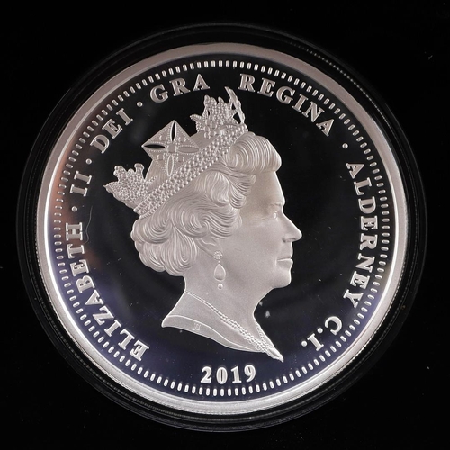 1582 - A JUBILEE MINT ALDERNEY SILVER £25, 2019. A silver proof £25.00 coin commemorating the 200th Anniver... 