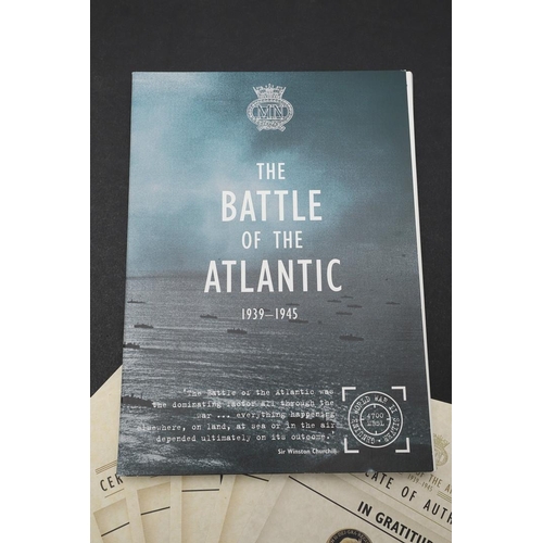 1585 - A MERCHANT NAVY BATTLE OF THE ATLANTIC SIX GOLD AND SILVER COIN SET, 2016. A collection of six coins... 