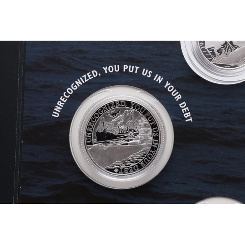 1585 - A MERCHANT NAVY BATTLE OF THE ATLANTIC SIX GOLD AND SILVER COIN SET, 2016. A collection of six coins... 