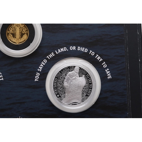 1585 - A MERCHANT NAVY BATTLE OF THE ATLANTIC SIX GOLD AND SILVER COIN SET, 2016. A collection of six coins... 