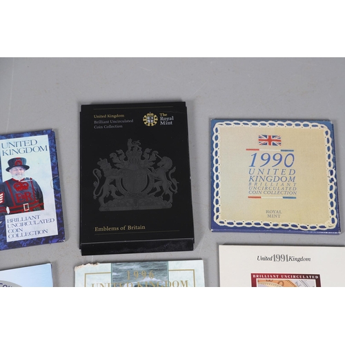 1597 - A COLLECTION OF ROYAL MINT UNCIRCULATED YEAR SETS. A collection of year sets: 1986, 1987, 1990, 1991... 