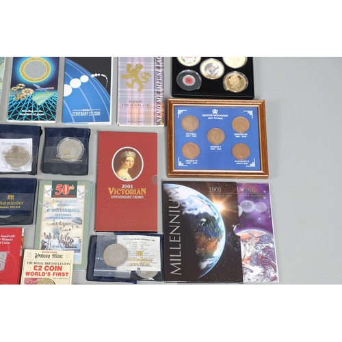 1598 - TWO SILVER BRITANNIA ISSUES AND A COLLECTION OF ROYAL MINT AND OTHER PRESENTATION PACKS. Britannia s... 