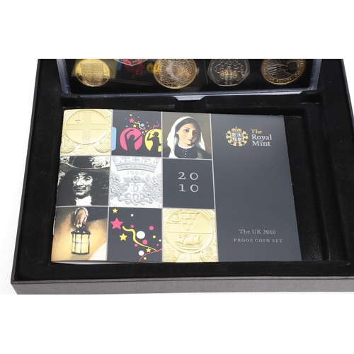 1604 - ROYAL MINT PROOF YEAR SETS FOR 2006, 2007, 2008 AND 2010. Royal Mint year sets, 13 coin set 2006, 12... 