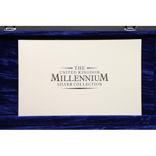 1607 - A ROYAL MINT MILLENNIUM THIRTEEN COIN PROOF SILVER COLLECTION. A millennium silver proof coin collec... 