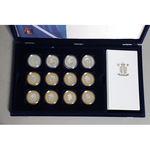 1608 - A ROYAL MINT QUEEN MOTHER CENTENARY COIN COLLECTION. A twelve coin collection containing coins from ... 