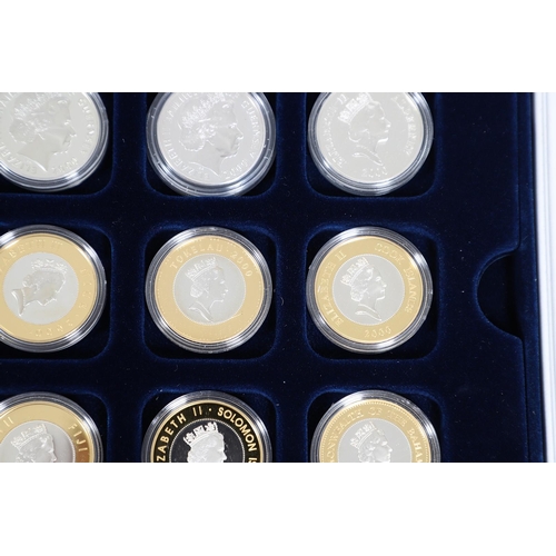 1608 - A ROYAL MINT QUEEN MOTHER CENTENARY COIN COLLECTION. A twelve coin collection containing coins from ... 