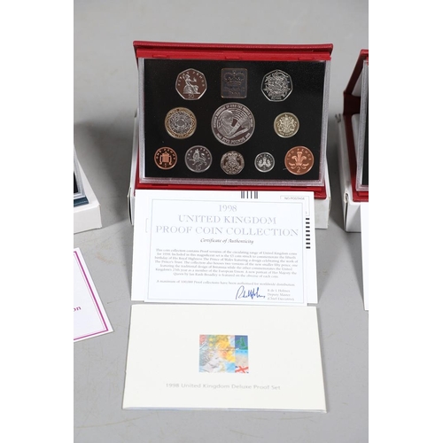 1611 - A COLLECTION OF SIX ROYAL MINT PROOF YEAR SETS 1984 AND LATER. Royal Mint proof year sets: 1984 8 co... 