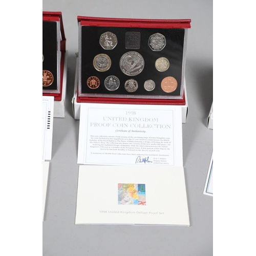 1611 - A COLLECTION OF SIX ROYAL MINT PROOF YEAR SETS 1984 AND LATER. Royal Mint proof year sets: 1984 8 co... 