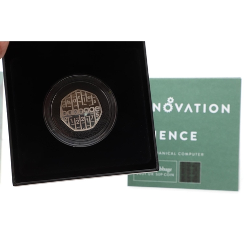 1635 - A COLLECTION OF ROYAL MINT SILVER PROOF INNOVATION IN SCIENCE AND OTHER COINS. Six Royal Mint silver... 