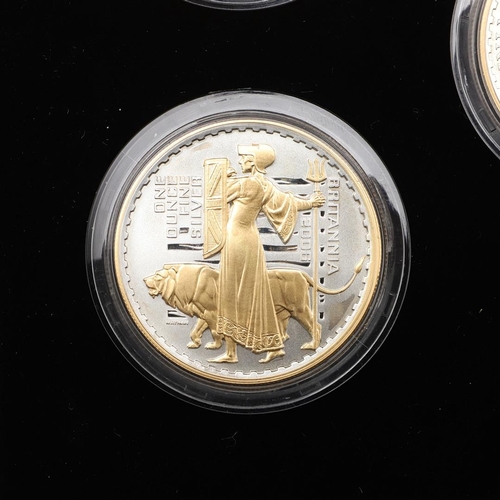 1644 - A ROYAL MINT BRITANNIA GOLDEN SILHOUETTE COLLECTION. A five coin 2006 Britannia Golden Silhouette co... 