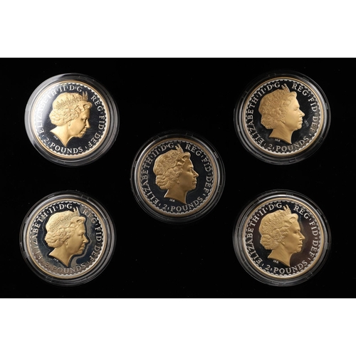 1644 - A ROYAL MINT BRITANNIA GOLDEN SILHOUETTE COLLECTION. A five coin 2006 Britannia Golden Silhouette co... 