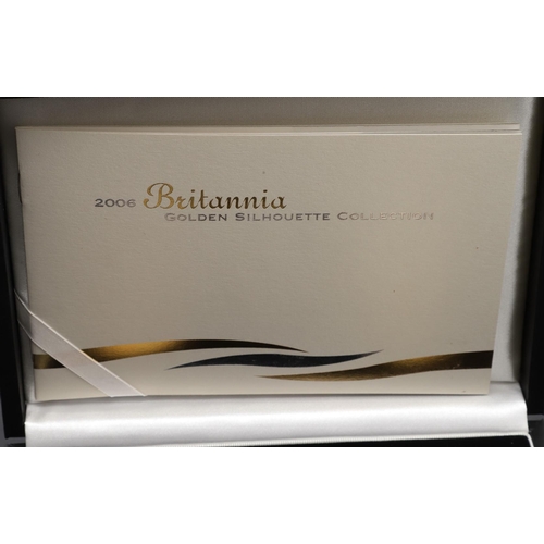 1644 - A ROYAL MINT BRITANNIA GOLDEN SILHOUETTE COLLECTION. A five coin 2006 Britannia Golden Silhouette co... 