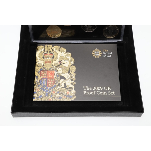 1645 - A ROYAL MINT 2009 PROOF COIN SET INCLUDING KEW GARDENS 50 PENCE PIECE. A Royal Mint twelve coin 2009... 