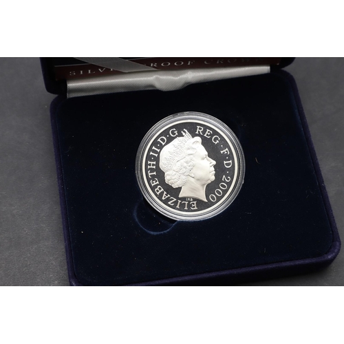 1646 - A ROYAL MINT QUEEN MOTHER SILVER CROWN. A 2000 Queen Elizabeth the Queen Mother centenary year silve... 