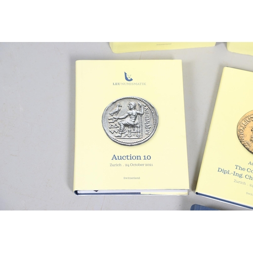 1649 - SEVEN LEU NUMISMATIK ANCIENT COIN CATALOGUES. Leu Numismatik of Zurich coin catalogues, extensive we... 