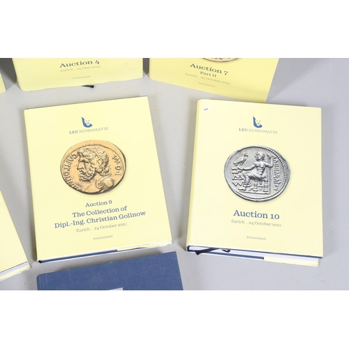 1649 - SEVEN LEU NUMISMATIK ANCIENT COIN CATALOGUES. Leu Numismatik of Zurich coin catalogues, extensive we... 