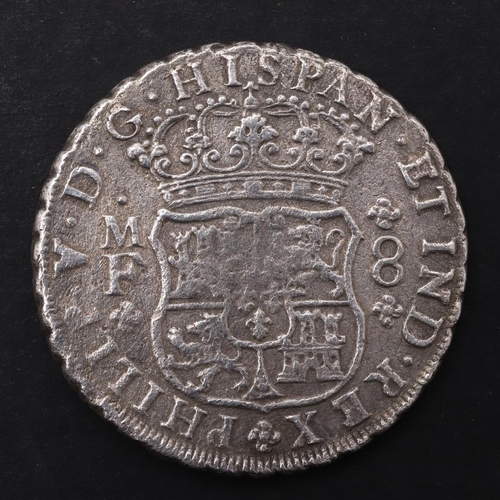 1662 - A SPANISH SILVER 8 REALES COIN FROM THE HOLLANDIA.. A Spanish 8 Reales, Madrid mint, dated 1741, wit... 