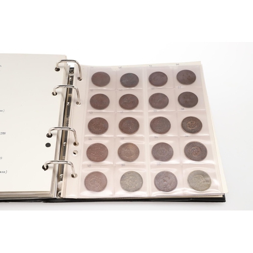 1687 - JAPAN: AN EXTENSIVE ALBUM OF JAPANESE COINS. Japanese coins to include: one cent, ten cash, twenty c... 