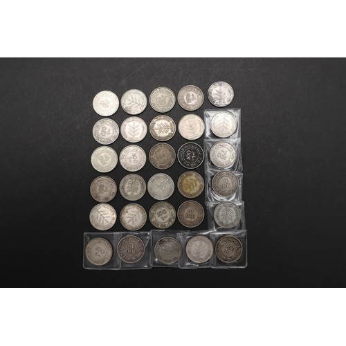 1695 - A COLLECTION OF PALESTINIAN 100 MILS COINS. Palestine coins from the British mandate period, 100 Mil... 