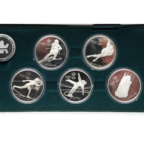 1707 - A CANADIAN OLYMPIC TEN COIN SET, 1988. A collection of ten Canadian sterling silver proof coins, 198... 