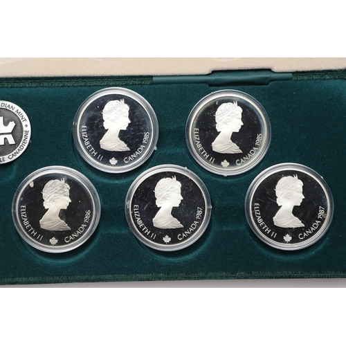 1707 - A CANADIAN OLYMPIC TEN COIN SET, 1988. A collection of ten Canadian sterling silver proof coins, 198... 