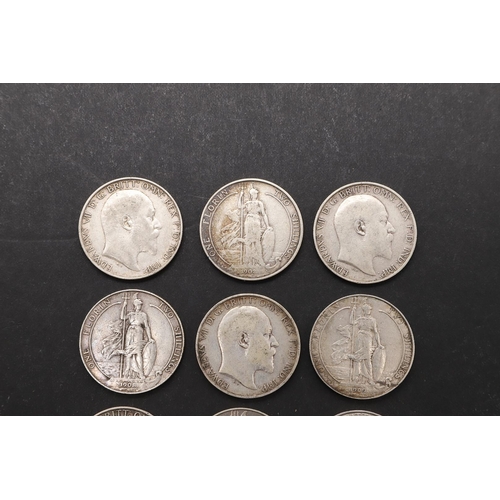 1724 - A COLLECTION OF EDWARD VII FLORINS, 1902-1910. A collection of Edward VII Florins, bare head r. reve... 