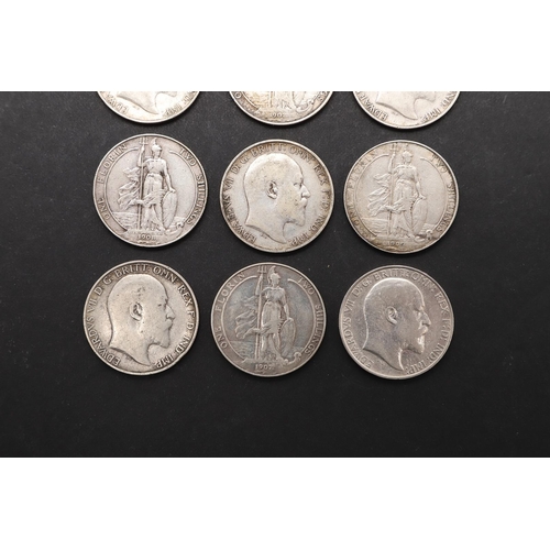 1724 - A COLLECTION OF EDWARD VII FLORINS, 1902-1910. A collection of Edward VII Florins, bare head r. reve... 