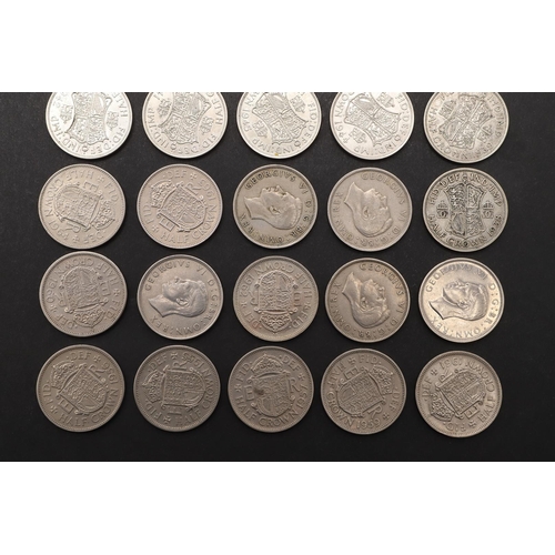 1729 - A COLLECTION OF GEORGE VI AND LATER HALFCROWNS, 1937 - 1964. Predecimal halfcrowns for George VI and... 