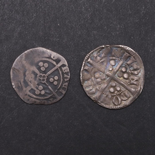 1733 - AN EDWARD II LONG CROSS PENNY, 1307-1327. AND ANOTHER SIMILAR. Facing bust, reverse London Civitas. ... 