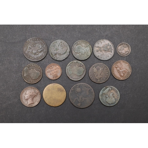 1738 - A COLLECTION OF CHARLES II AND LATER COPPER. Charles II Farthings 1672, 1674, 1675. George III Farth... 