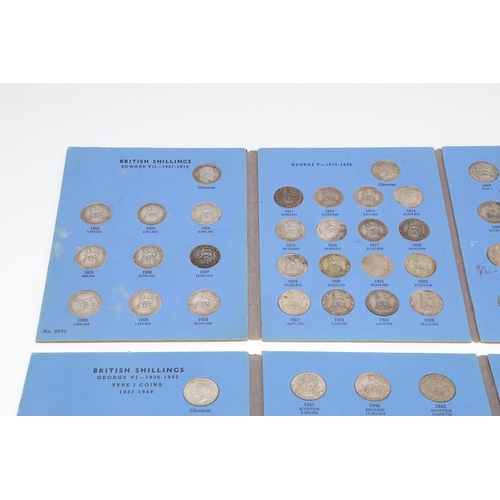 1742 - THREE WHITMAN FOLDERS OF SHILLINGS 1902 AND LATER. A Whitman folder of Shillings 1902 - 1936 (38 coi... 