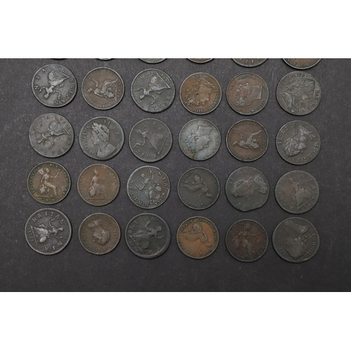 1743 - A COLLECTION OF FARTHINGS GEORGE II TO WILLIAM IV. Farthings: 1730, 1731, 1732, 1733, 1734, 1735, 17... 