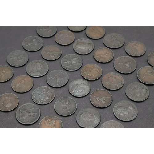 1743 - A COLLECTION OF FARTHINGS GEORGE II TO WILLIAM IV. Farthings: 1730, 1731, 1732, 1733, 1734, 1735, 17... 