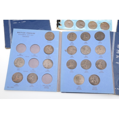 1753 - AN EXTENSIVE COLLECTION OF VICTORIAN AND LATER PENNIES. Four Whitman coin folders: Pennies 1860-1880... 