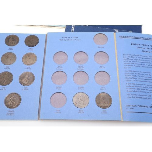 1753 - AN EXTENSIVE COLLECTION OF VICTORIAN AND LATER PENNIES. Four Whitman coin folders: Pennies 1860-1880... 