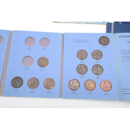 1753 - AN EXTENSIVE COLLECTION OF VICTORIAN AND LATER PENNIES. Four Whitman coin folders: Pennies 1860-1880... 