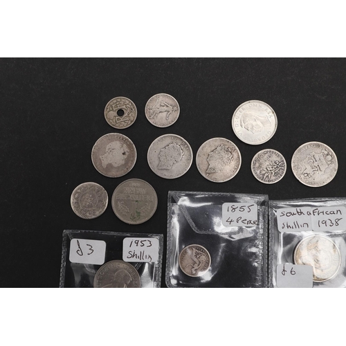 1755 - A MIXED COLLECTION OF SILVER AND OTHER COINS TO INCLUDE CROWNS. A mixed collection of coins to inclu... 