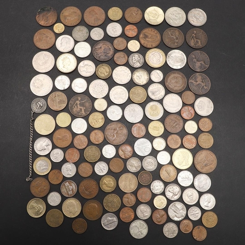 1755 - A MIXED COLLECTION OF SILVER AND OTHER COINS TO INCLUDE CROWNS. A mixed collection of coins to inclu... 