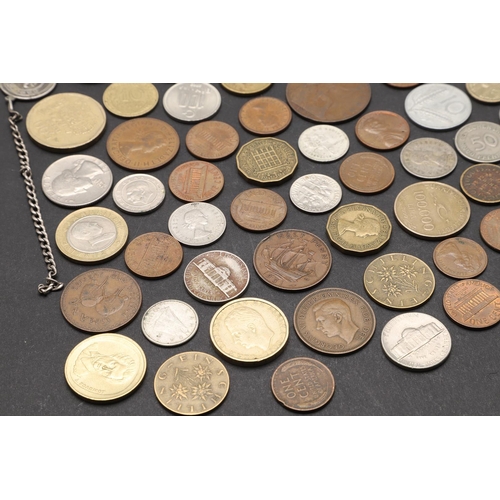 1755 - A MIXED COLLECTION OF SILVER AND OTHER COINS TO INCLUDE CROWNS. A mixed collection of coins to inclu... 