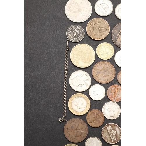 1755 - A MIXED COLLECTION OF SILVER AND OTHER COINS TO INCLUDE CROWNS. A mixed collection of coins to inclu... 