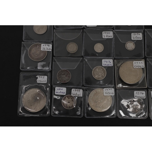 1755 - A MIXED COLLECTION OF SILVER AND OTHER COINS TO INCLUDE CROWNS. A mixed collection of coins to inclu... 