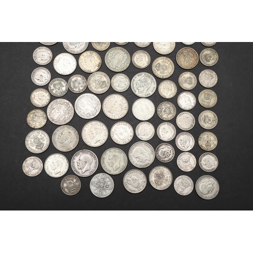 1757 - A COLLECTION OF VICTORIAN AND LATER SILVER AND PART SILVER COINS. Halfcrowns: 1915 (3), 1917 (2), 19... 