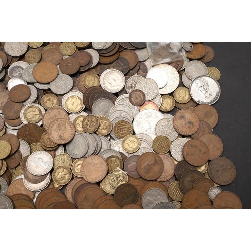 1770 - A LARGE COLLECTION OF PREDECIMAL COINS. A large collection of coins to include brass 3d pieces, Edwa... 