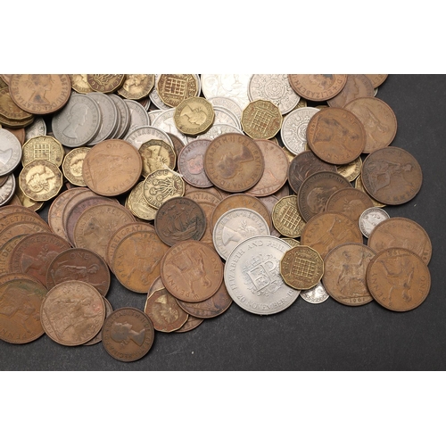 1770 - A LARGE COLLECTION OF PREDECIMAL COINS. A large collection of coins to include brass 3d pieces, Edwa... 