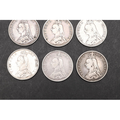 1774 - A COLLECTION OF QUEEN VICTORIA DOUBLE FLORINS, 1888-1890. Eight Queen Victoria Double Florins, all J... 