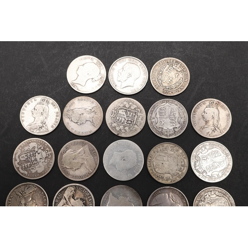 1779 - A COLLECTION OF HALFCROWNS, GEORGE III AND LATER. Halfcrowns: 1817, 1825, 1874, 1883 (2), 1884, 1889... 