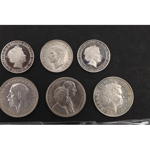 1782 - A MIXED COLLECTION OF COINS TO INCLUDE GEORGE IV CROWNS AND OTHERS. George IV Crowns for 1821 and 18... 