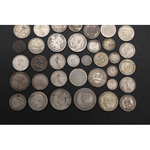 1786 - A COLLECTION OF WORLD SILVER COINS TO INCLUDE INDIAN AND SOUTH AFRICAN COINS. A collection of coins ... 