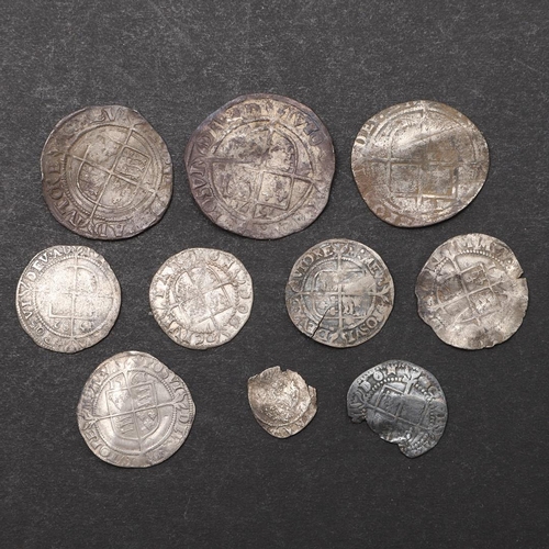 1792 - A COLLECTION OF TEN ELIZABETH I HAMMERED SILVER COINS TO INCLUDE FIRST ISSUE GROAT AND OTHERS. Eliza... 